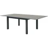 Mesa Allure Extensível Graphite Em Alumínio Efeito Madeira