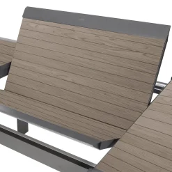 Mesa ALLURE extensível graphite em alumínio efeito madeira