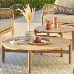 Mesa baixa DEONA em madeira acácia 120cm
