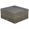 Mesa baixa MOORÉA TERRE d'ombre em rattan sintético