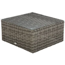 Mesa baixa MOORÉA TERRE d'ombre em rattan sintético