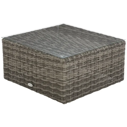Mesa baixa MOORÉA TERRE d'ombre em rattan sintético