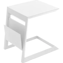 Mesa de apoio ALLURE branco em alumínio
