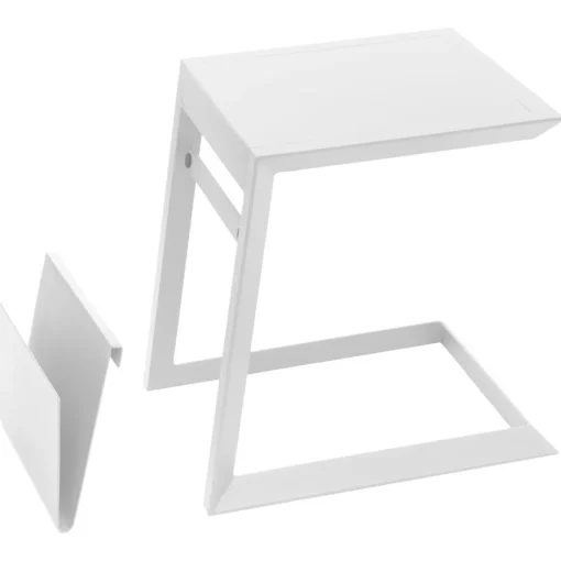 Mesa de apoio ALLURE branco em alumínio