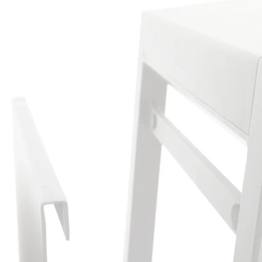 Mesa de apoio ALLURE branco em alumínio