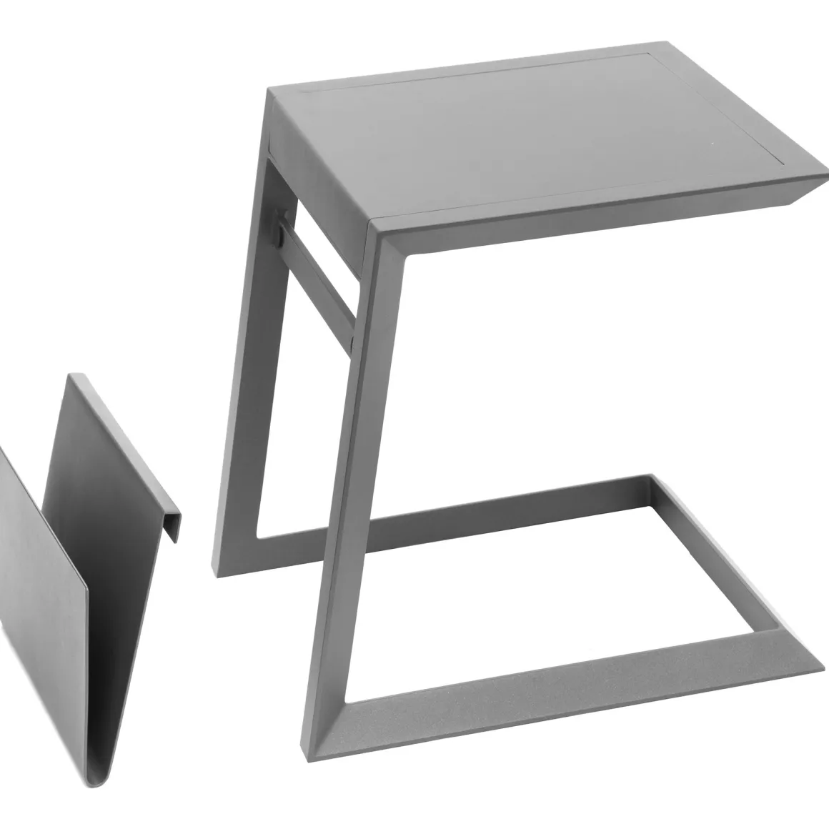 Mesa de apoio ALLURE graphite em alumínio