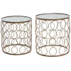 Mesa de apoio ARCHI dourada em metal 35cm