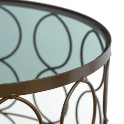Mesa de apoio ARCHI dourada em metal 35cm