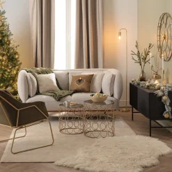 Mesa de apoio ARCHI dourada em metal 40,5cm