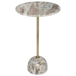Mesa de apoio bege DOLCE RIVIERA em mármore 58cm