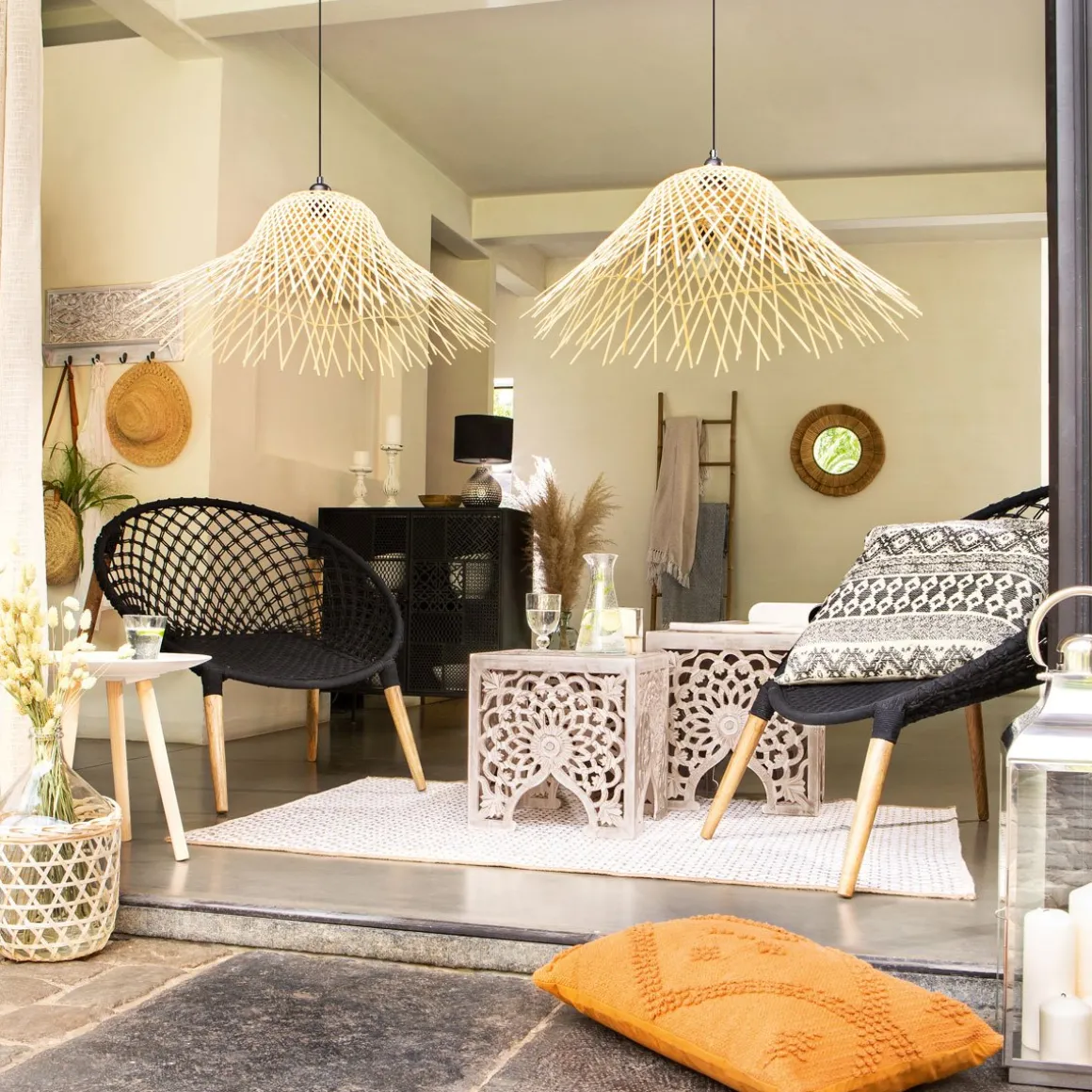 Mesa de apoio bege TERRE em mdf 40,3cm