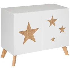 Mesa de apoio branca com estrelas