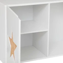 Mesa de apoio branca com estrelas