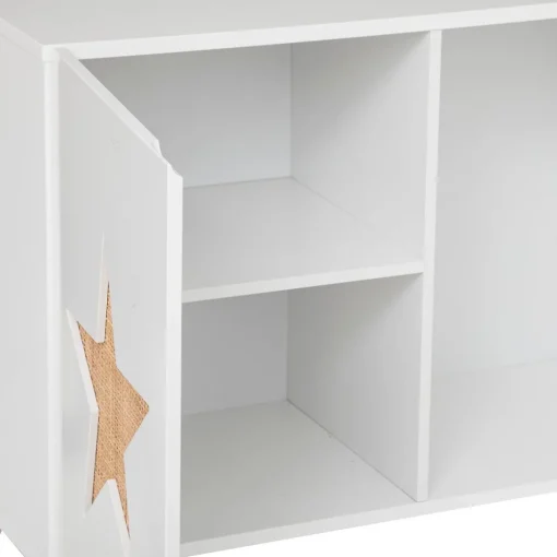 Mesa de apoio branca com estrelas