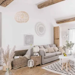 Mesa de apoio com 1 porta SHERIL castanho