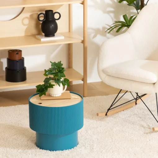 Mesa de apoio com arrumação ENOLA azul