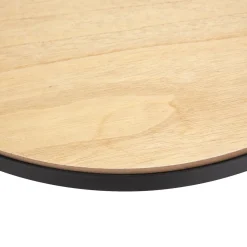 Mesa de apoio com relógio em vidro
