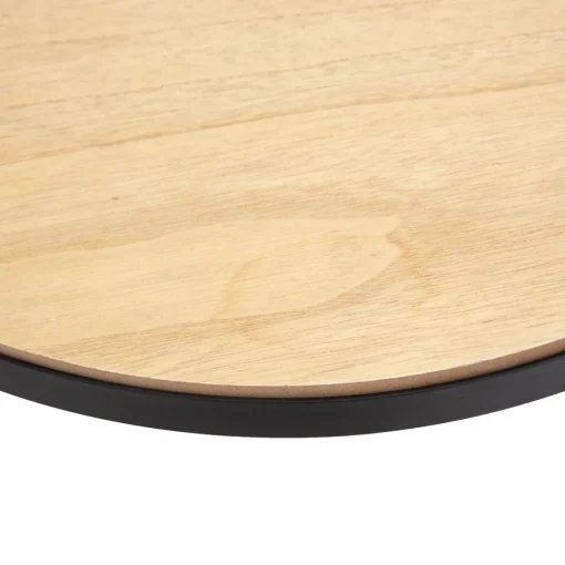 Mesa de apoio com relógio em vidro