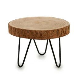 Mesa de apoio decorativa castanha 28cm