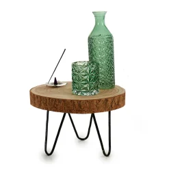 Mesa de apoio decorativa castanha 28cm