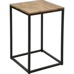 Mesa de apoio EDENA castanha em madeira acácia