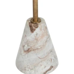 Mesa de apoio em madeira e base em mármore DOLCE RIVIERA 70cm