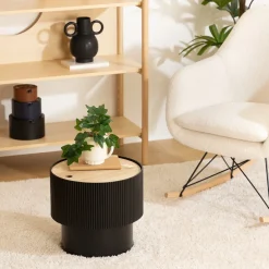 Mesa de apoio ENOLA preta e bege