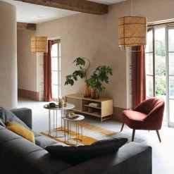 Mesa de apoio GARANCE branca em mármore 55x60cm