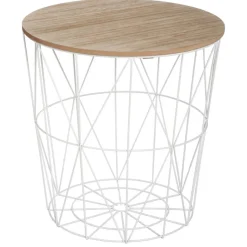 Mesa de apoio KUMI branca 41cm