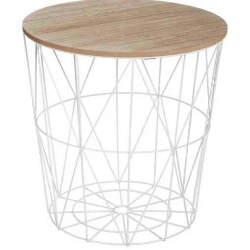 Mesa de apoio KUMI branca 41cm