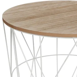 Mesa de apoio KUMI branca 41cm