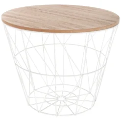 Mesa de apoio KUMI branca 38cm