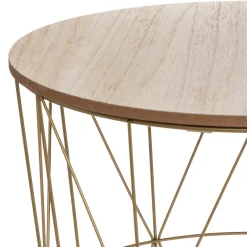 Mesa de apoio KUMI dourada 41cm