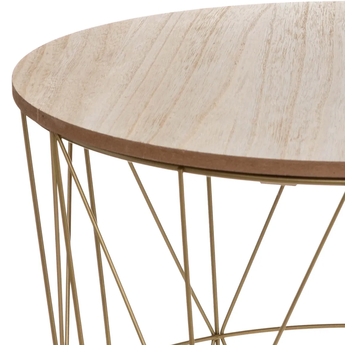 Mesa de apoio KUMI dourada 41cm