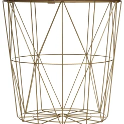 Mesa de apoio KUMI dourada 41cm