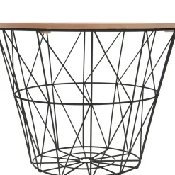 Mesa de apoio KUMI preta 38cm