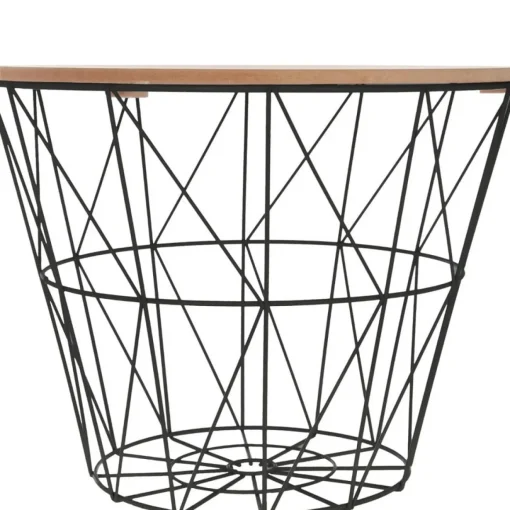 Mesa de apoio KUMI preta 38cm