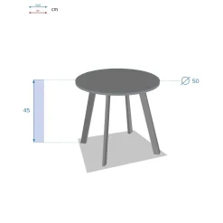 Mesa de apoio SAONA cinza graphite 50cm