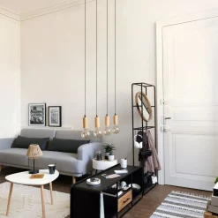 Mesa de apoio SHIRO branca em mdf com arrumação