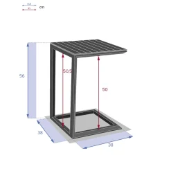 Mesa de apoio ÉVASION NEW cinza graphite
