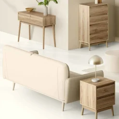 Mesa de cabeceira ABANA bege em mdf