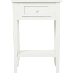 Mesa de cabeceira CHARME branca com 1 gaveta