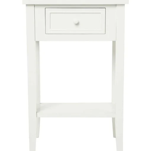 Mesa de cabeceira CHARME branca com 1 gaveta