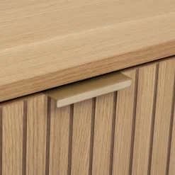 Mesa de cabeceira com 2 gavetas em mdf bege TASSO
