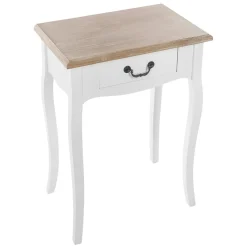 Mesa de cabeceira com 1 gaveta CHRYSA branca
