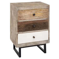 Mesa de cabeceira KOVAL em madeira mango