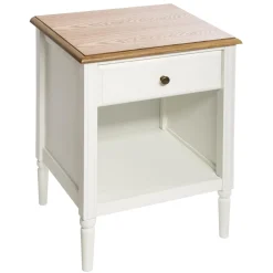 Mesa de cabeceira SOLEN branca em mdf