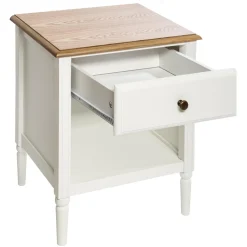 Mesa de cabeceira SOLEN branca em mdf