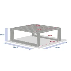 Mesa de centro ALLURE bege 79x79cm