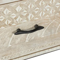 Mesa de centro com 2 gavetas AJAY bege